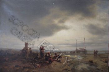 Rodzinny dzień nad morzem,1858