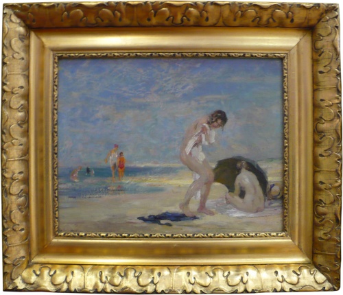 Kąpiące sie na plaży