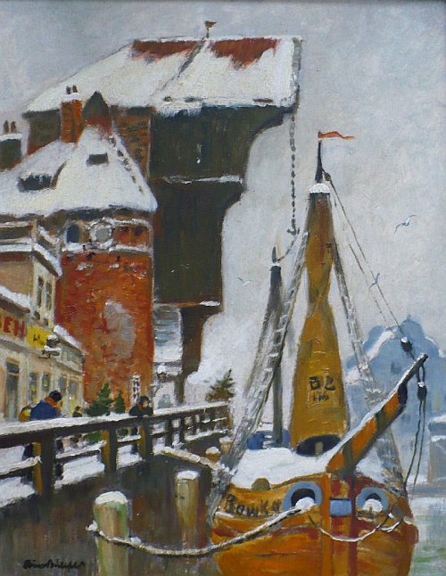 Bruno Bielefeld "Bówka 1931 ", olej. Bruno Bielefeld "Bówka 1931 ", olej.