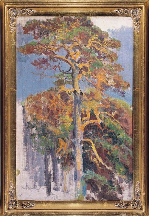 Leon Wyczółkowski, Sosny z Połągi, olej. Obraz jest własnością Muzeum Okręgowego im. Leona Wyczółkowskiego w Bydgoszczy Leon Wyczółkowski, Sosny z Połągi, olej. Obraz jest własnością Muzeum Okręgowego im. Leona Wyczółkowskiego w Bydgoszczy